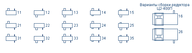 Схема сборки редуктора ц2у